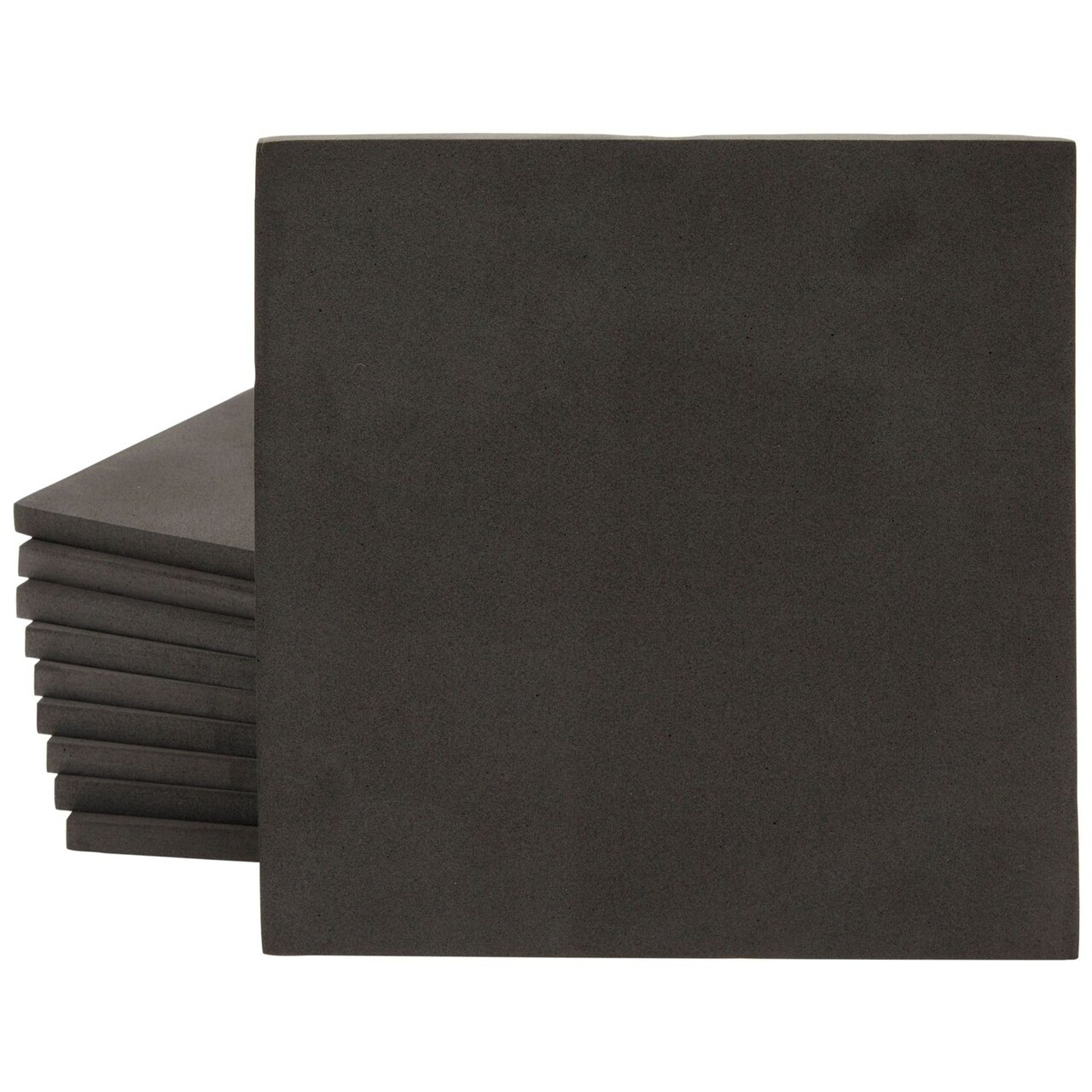 Bright Creations Black Dense Foam Squares - 10-Pack, 9.6 x 9.6 In, 3mm Thick EVA Sheets - Craft Foam Sheets for Cosplay & Custom Art